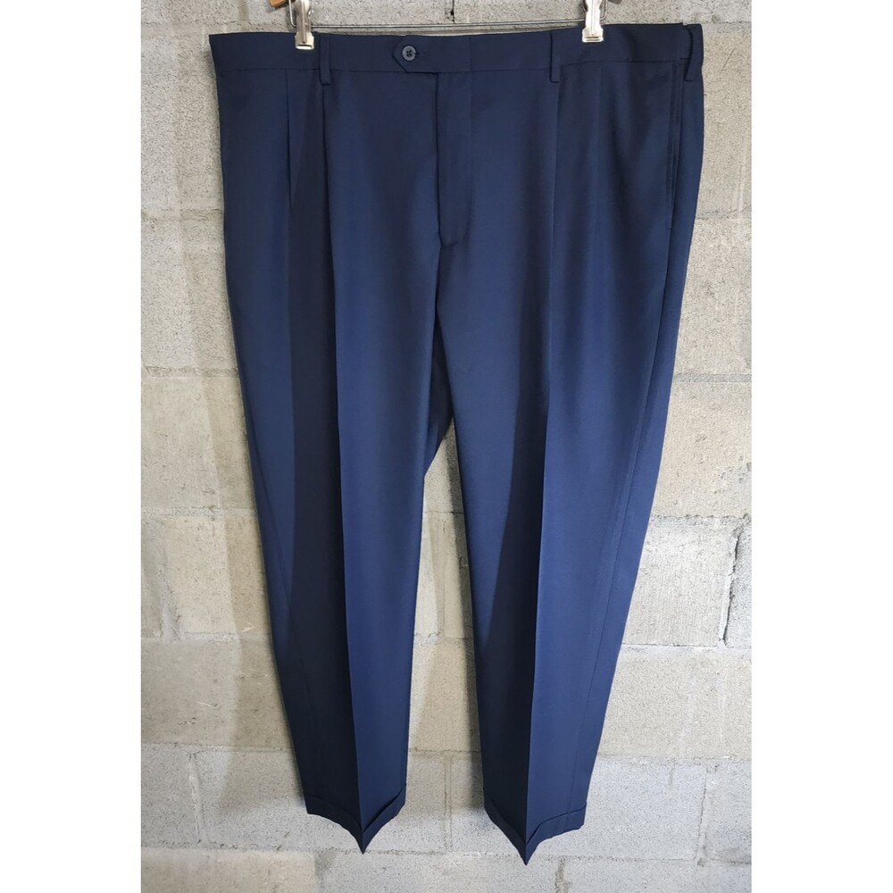 Jos. A. Bank Traveler Pleated Men's Dress Pants Blue Size 42Wx30L